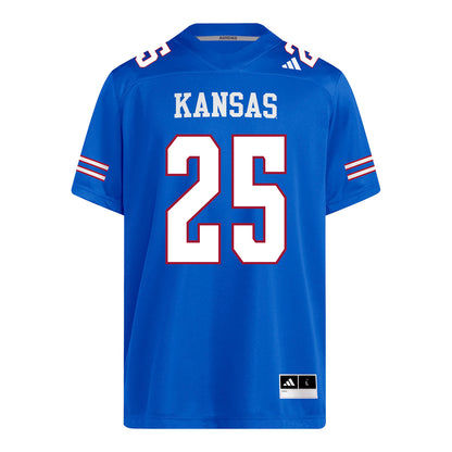 Kansas Jayhawks Adidas Football Student Athlete #25 Jibreel Al-Amin Football Jersey