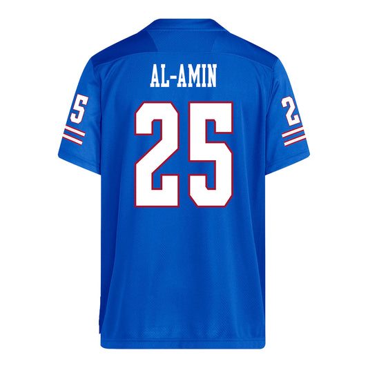 Kansas Jayhawks Adidas Football Student Athlete #25 Jibreel Al-Amin Football Jersey