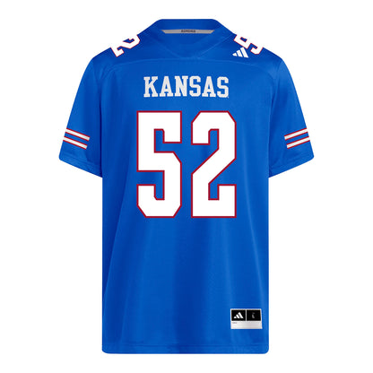 Kansas Jayhawks Adidas Football Student Athlete #52 Nick Morrow Football Jersey