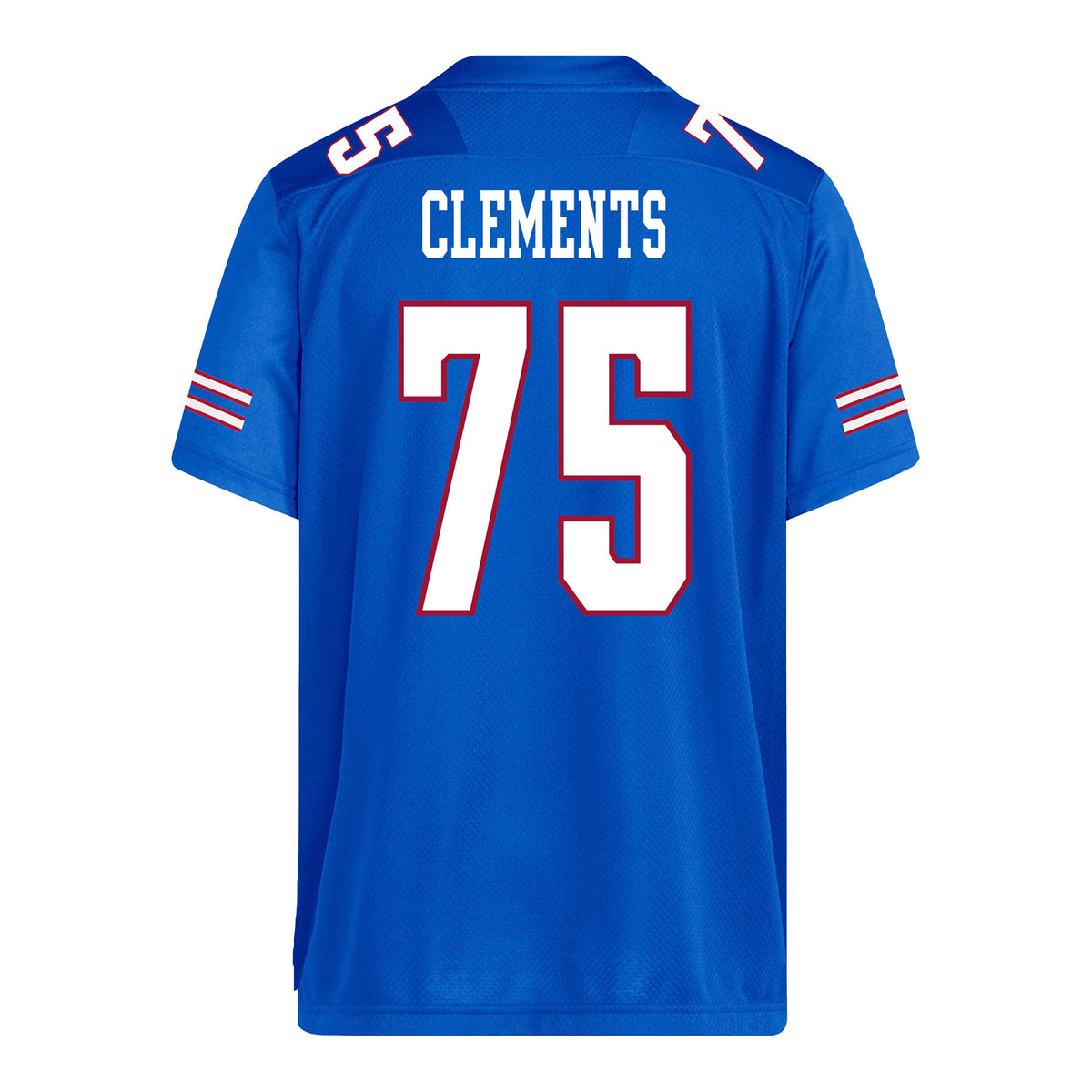 Kansas Jayhawks Adidas Football Student Athlete #75 Calvin Clements Football Jersey