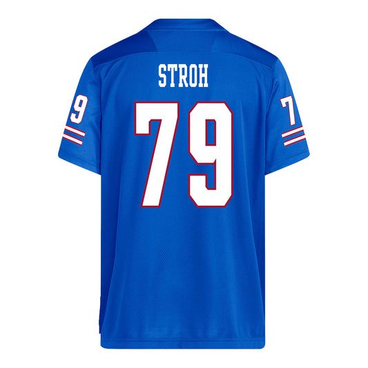 Kansas Jayhawks Adidas Football Student Athlete #79 Connor Stroh Football Jersey