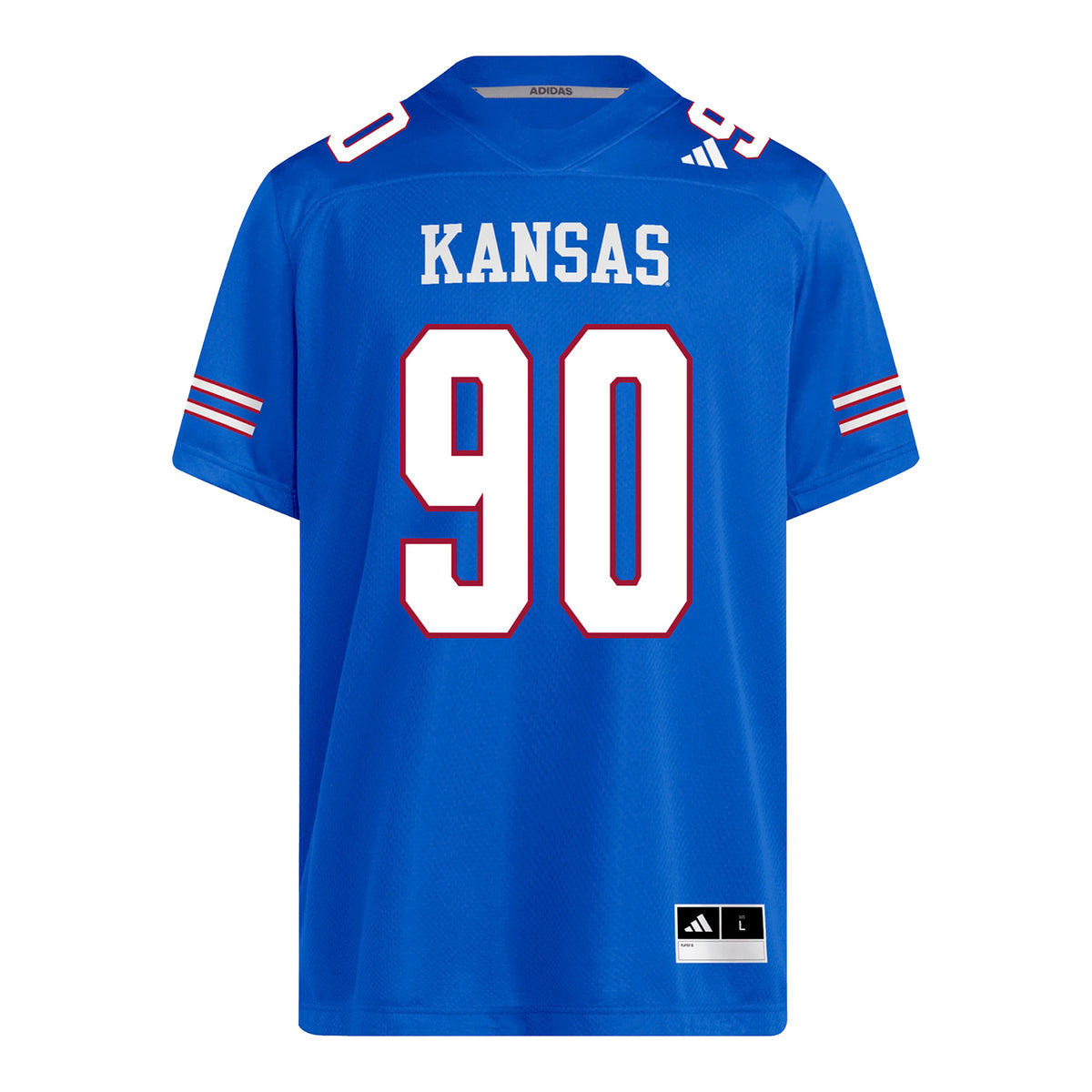 Kansas Jayhawks Adidas Football Student Athlete #90 Adrian Holley Football Jersey
