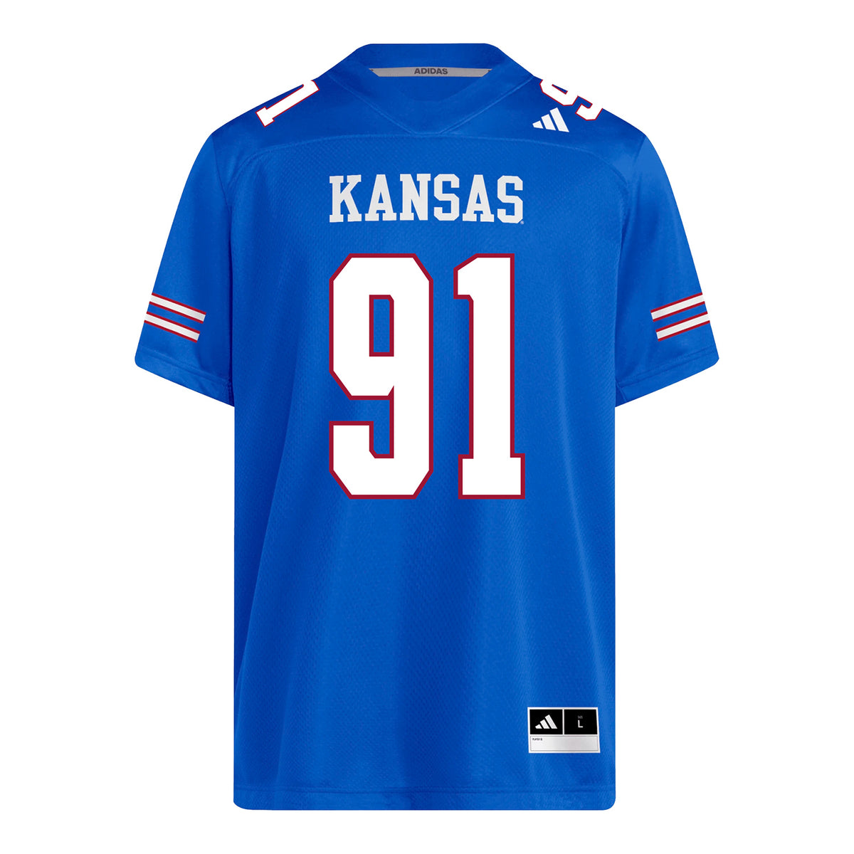 Kansas Jayhawks Adidas Football Student Athlete #91 Alex Bray Football Jersey