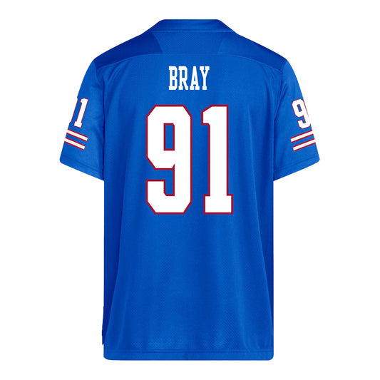 Kansas Jayhawks Adidas Football Student Athlete #91 Alex Bray Football Jersey