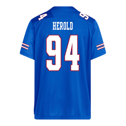 Kansas Jayhawks Adidas Football Student Athlete #94 Blake Herold Football Jersey