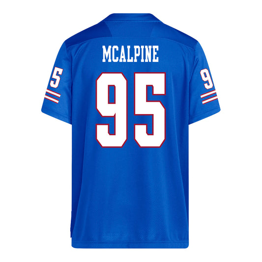 Kansas Jayhawks Adidas Football Student Athlete #95 Tre'von McAlpine Football Jersey