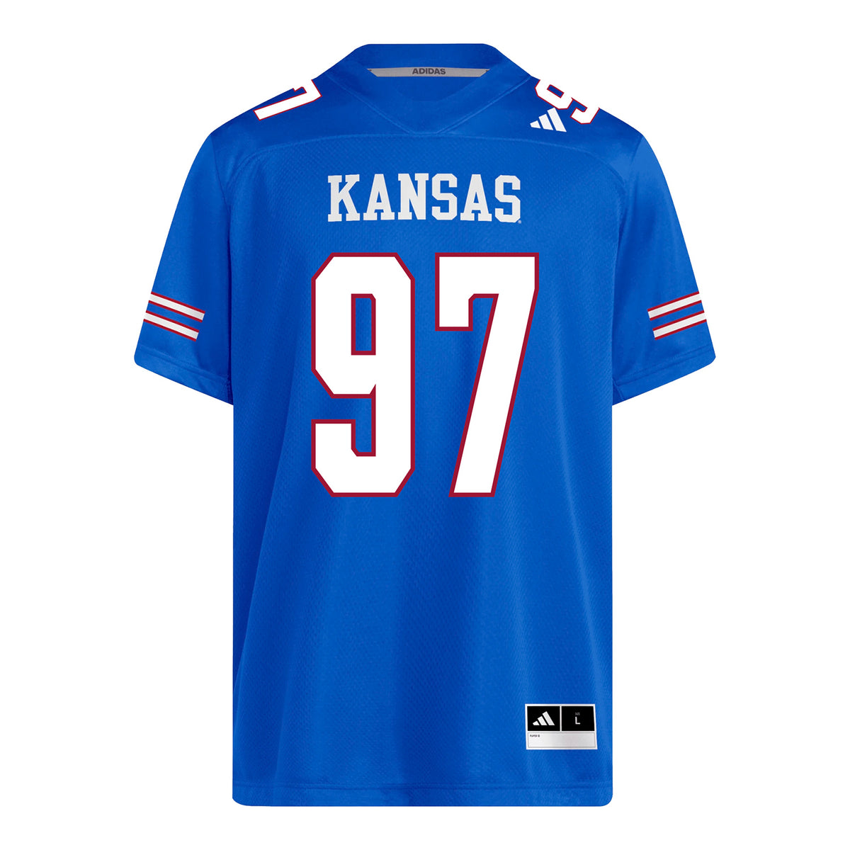 Kansas Jayhawks Adidas Football Student Athlete #97 Hunter Higgins Football Jersey
