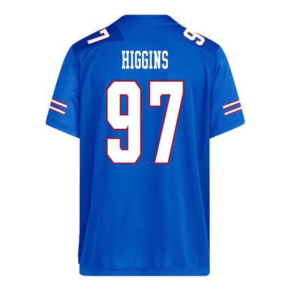 Kansas Jayhawks Adidas Football Student Athlete #97 Hunter Higgins Football Jersey