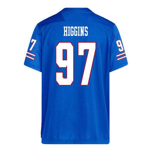 Kansas Jayhawks Adidas Football Student Athlete #97 Hunter Higgins Football Jersey