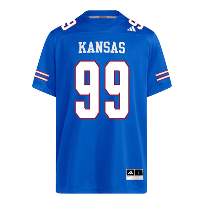 Kansas Jayhawks Adidas Football Student Athlete #99 Eamon Smalls Football Jersey