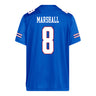 Kansas Jayhawks Adidas Football Student Athlete #8 Isaiah Marshall Football Jersey