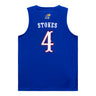 Kansas Jayhawks Adidas Basketball Student Athlete #4 Tryan Stokes Blue Jersey