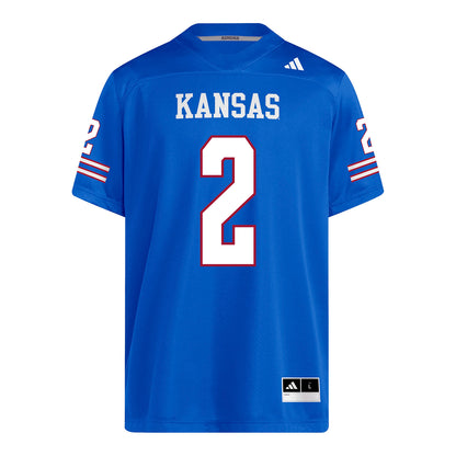 Kansas Jayhawks Adidas Football Student Athlete #2 Syeed Gibbs Football Jersey