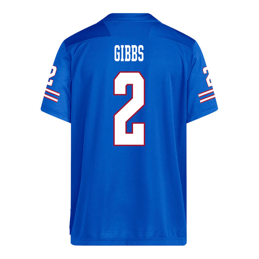 Kansas Jayhawks Adidas Football Student Athlete #2 Syeed Gibbs Football Jersey