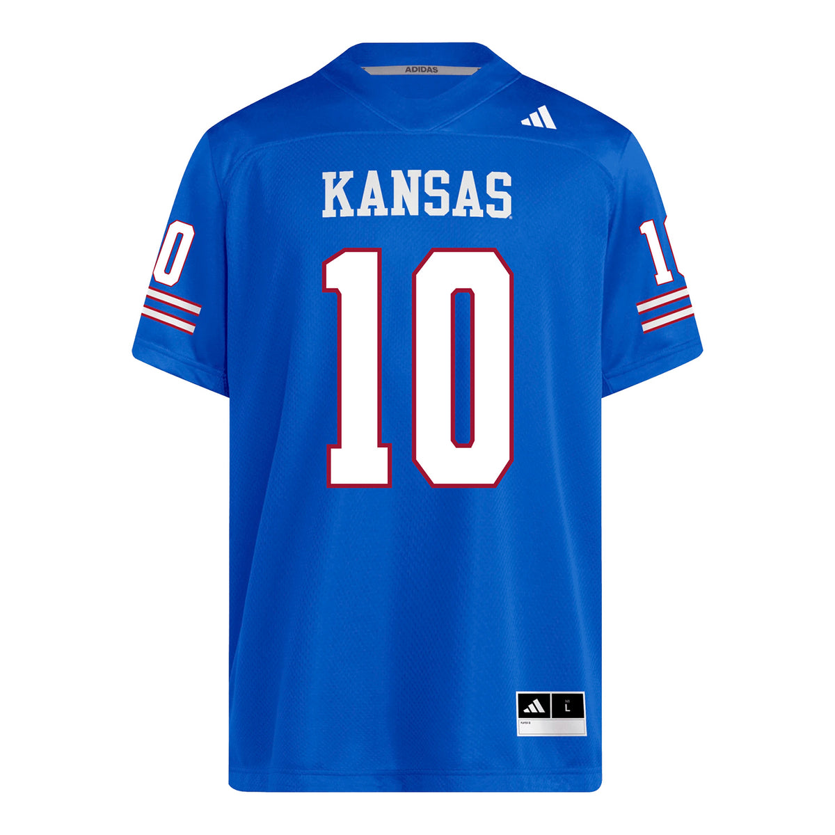 Kansas Jayhawks Adidas Football Student Athlete #10 Elijah Cannon Football Jersey