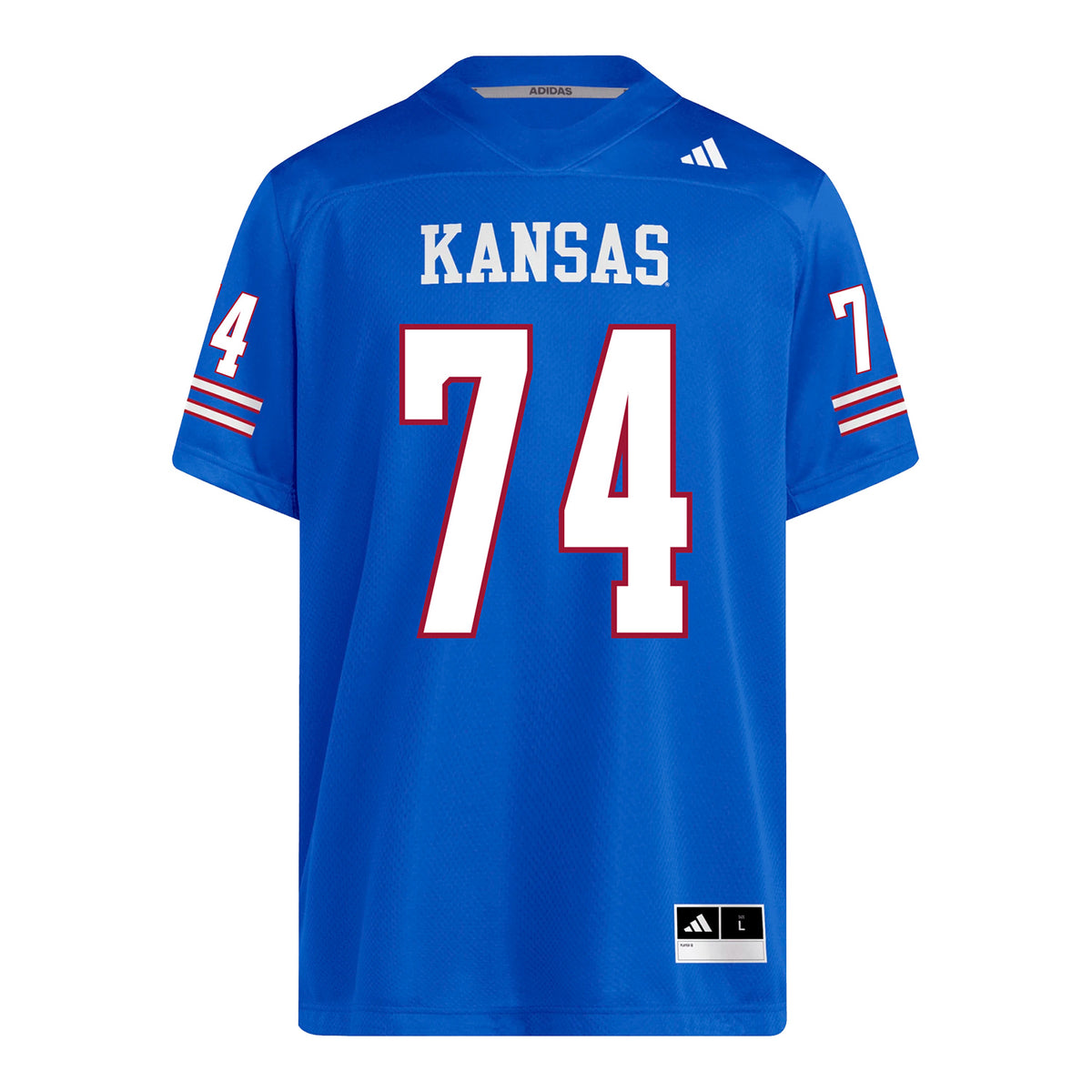 Kansas Jayhawks Adidas Football Student Athlete #74 Jack Tanner Football Jersey
