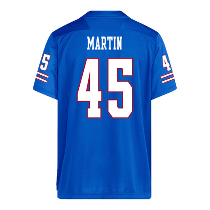 Kansas Jayhawks Adidas Football Student Athlete #45 Garrett Martin Football Jersey