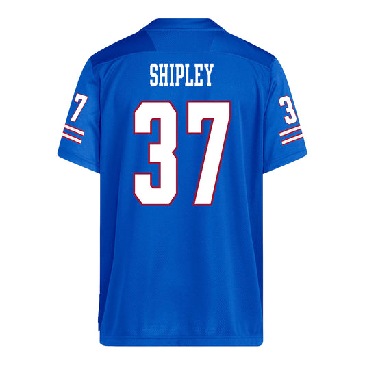 Kansas Jayhawks Adidas Football Student Athlete #37 Ben Shipley Football Jersey