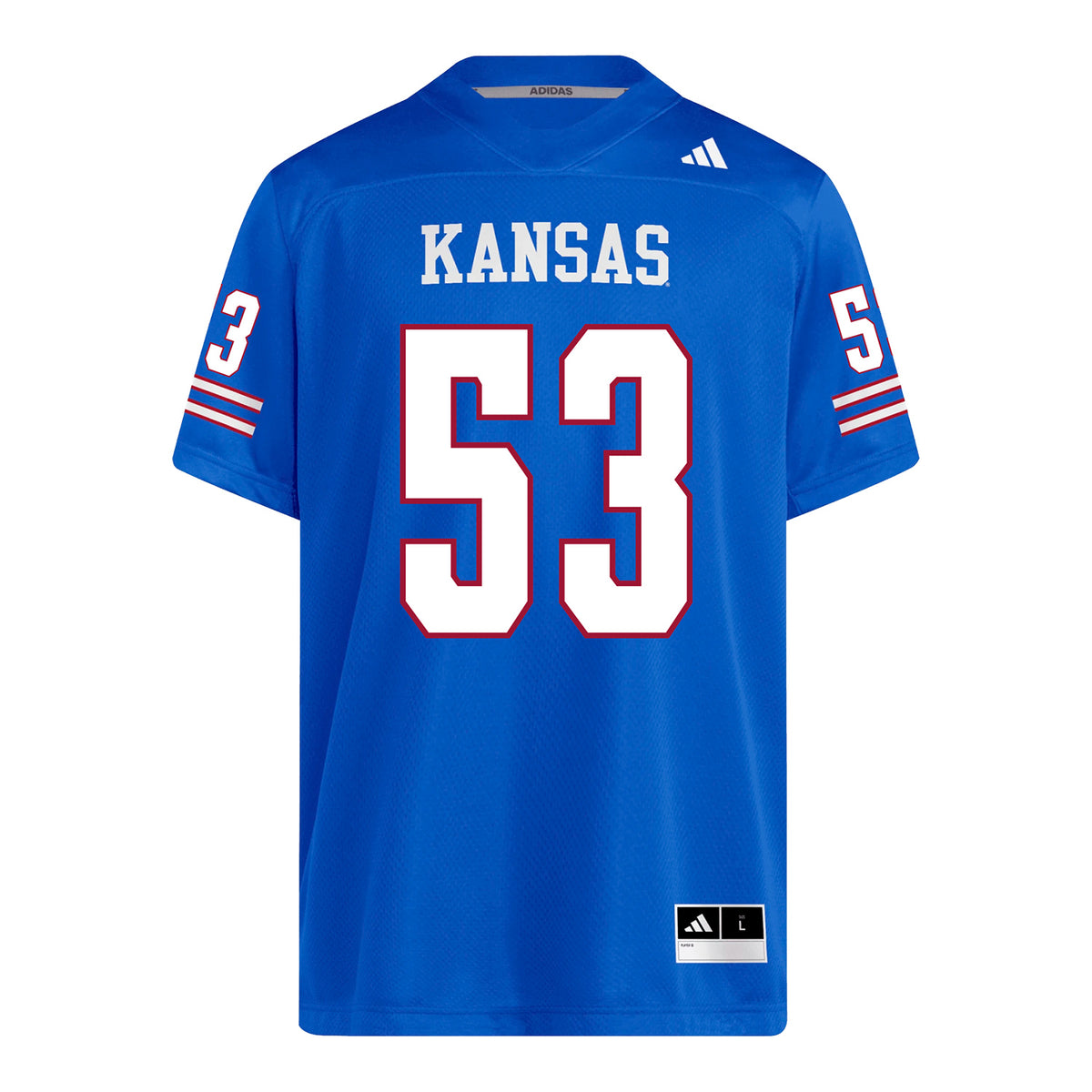 Kansas Jayhawks Adidas Football Student Athlete #53 Draeden Punt Football Jersey