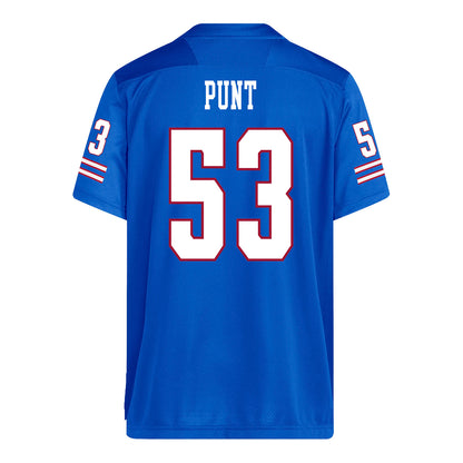 Kansas Jayhawks Adidas Football Student Athlete #53 Draeden Punt Football Jersey