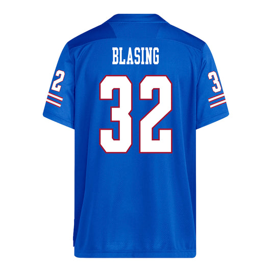Kansas Jayhawks Adidas Football Student Athlete #32 Xander Blasing Football Jersey
