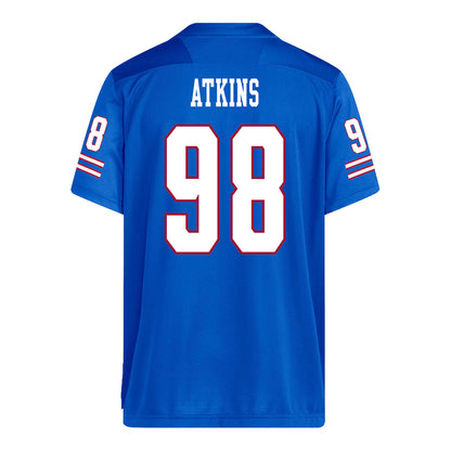 Kansas Jayhawks Adidas Football Student Athlete #98 Jalen Atkins Football Jersey