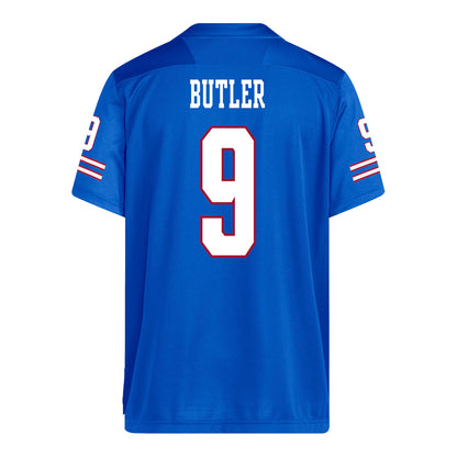 Kansas Jayhawks Adidas Football Student Athlete #9 Jalen Butler Football Jersey