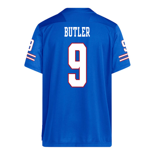 Kansas Jayhawks Adidas Football Student Athlete #9 Jalen Butler Football Jersey