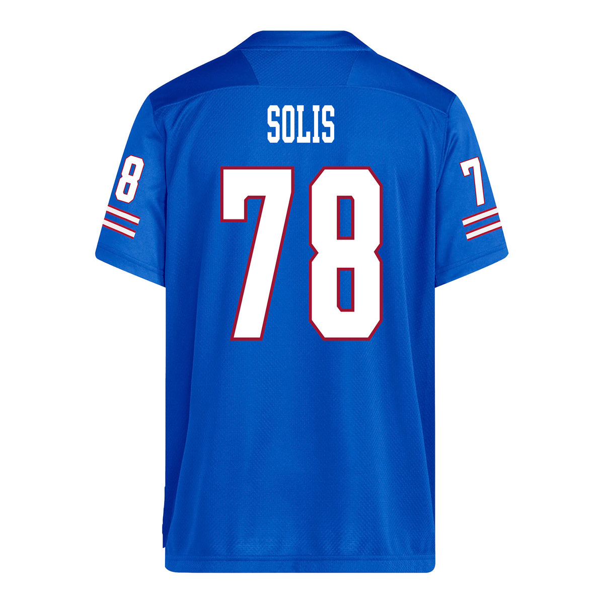 Kansas Jayhawks Adidas Football Student Athlete #78 Brandon Solis Football Jersey