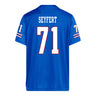 Kansas Jayhawks Adidas Football Student Athlete #71 Grady Seyfert Football Jersey