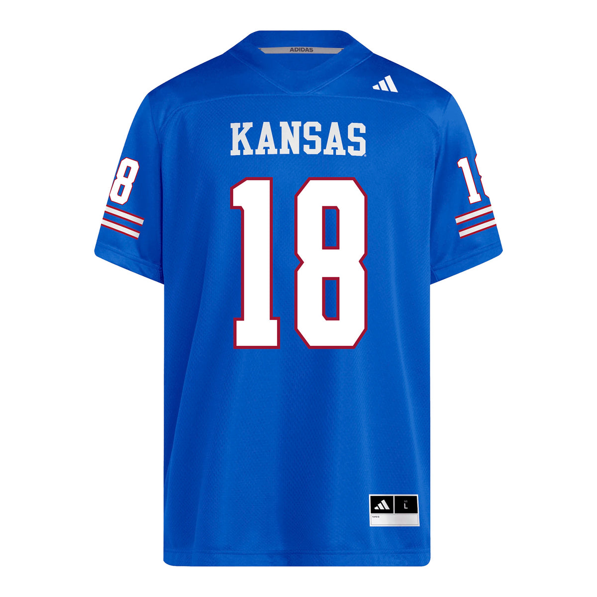 Kansas Jayhawks Adidas Football Student Athlete #18 Braylen Rooney Football Jersey