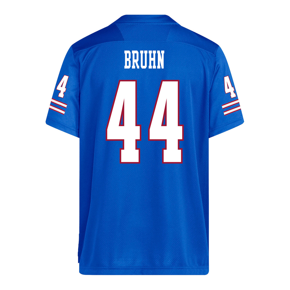 Kansas Jayhawks Adidas Football Student Athlete #44 Carson Bruhn Football Jersey