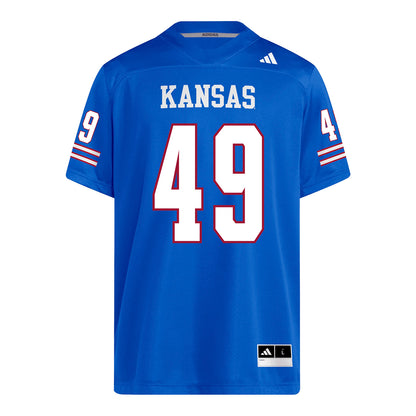 Kansas Jayhawks Adidas Football Student Athlete #49 Hollis Moeller Football Jersey