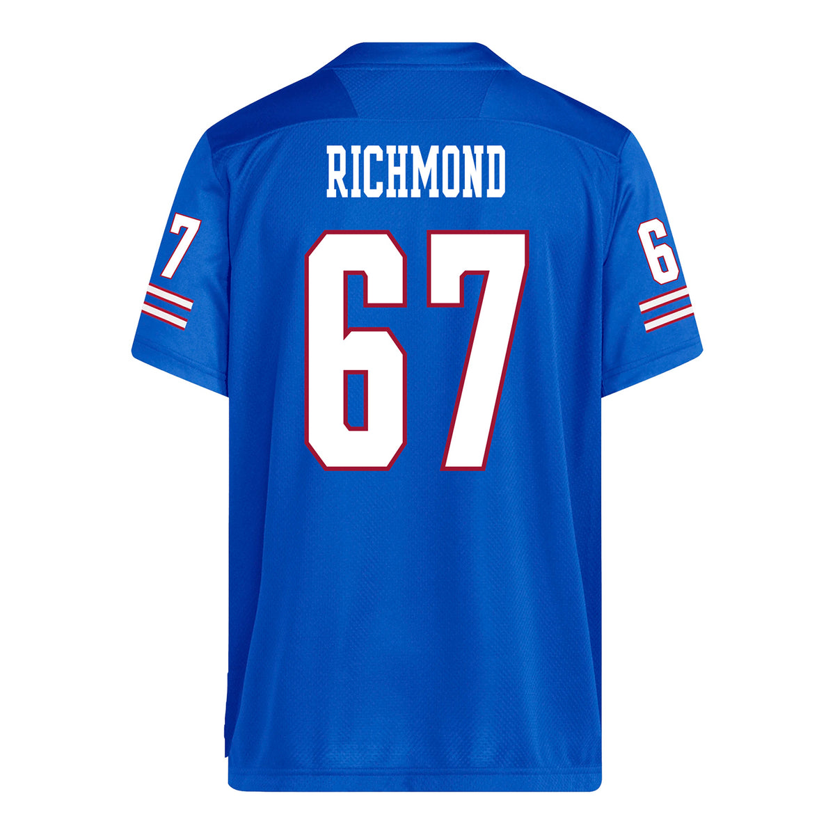 Kansas Jayhawks Adidas Football Student Athlete #67 Eli Richmond Football Jersey