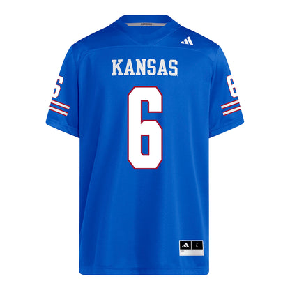 Kansas Jayhawks Adidas Football Student Athlete #6 Jahlil Hurley Football Jersey