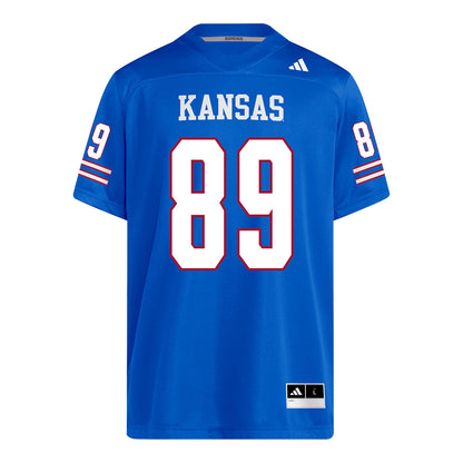 Kansas Jayhawks Adidas Football Student Athlete #89 Jackson Cook Football Jersey