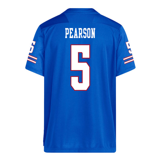 Kansas Jayhawks Adidas Football Student Athlete #5 Roman Pearson Football Jersey