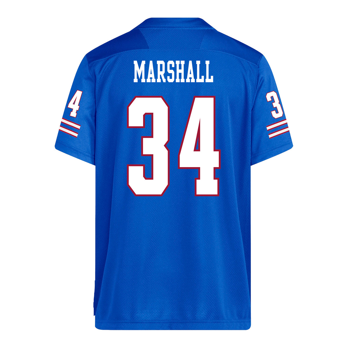 Kansas Jayhawks Adidas Football Student Athlete #34 Dillon Marshall Football Jersey