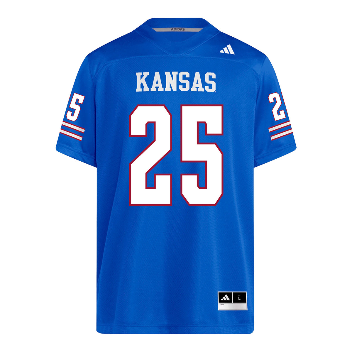Kansas Jayhawks Adidas Football Student Athlete #25 Justin Thurman Football Jersey