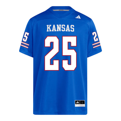 Kansas Jayhawks Adidas Football Student Athlete #25 Justin Thurman Football Jersey