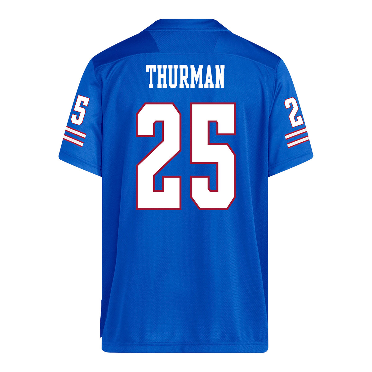 Kansas Jayhawks Adidas Football Student Athlete #25 Justin Thurman Football Jersey