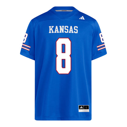 Kansas Jayhawks Adidas Football Student Athlete #8 Josh Galbreath Football Jersey