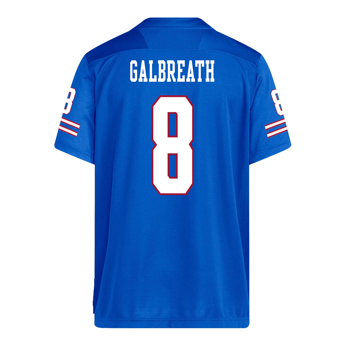 Kansas Jayhawks Adidas Football Student Athlete #8 Josh Galbreath Football Jersey