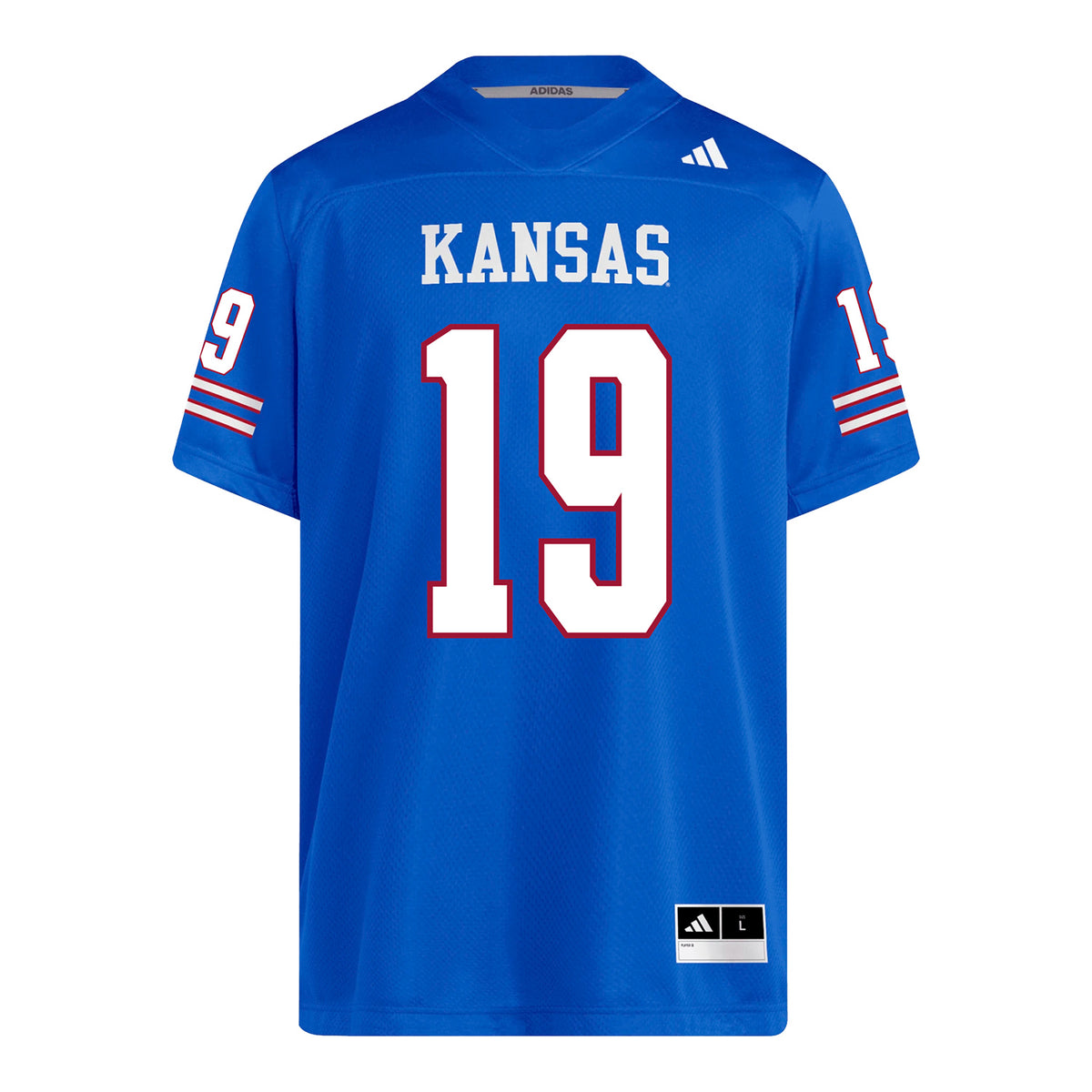 Kansas Jayhawks Adidas Football Student Athlete #19 Corbin Glasco Football Jersey