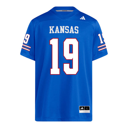 Kansas Jayhawks Adidas Football Student Athlete #19 Corbin Glasco Football Jersey