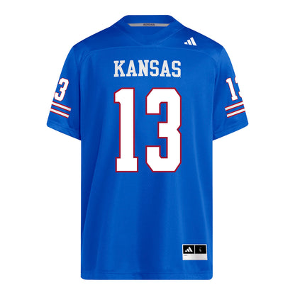 Kansas Jayhawks Adidas Football Student Athlete #13 Nate Sims Football Jersey