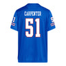 Kansas Jayhawks Adidas Football Student Athlete #51 Kasen Carpenter Football Jersey