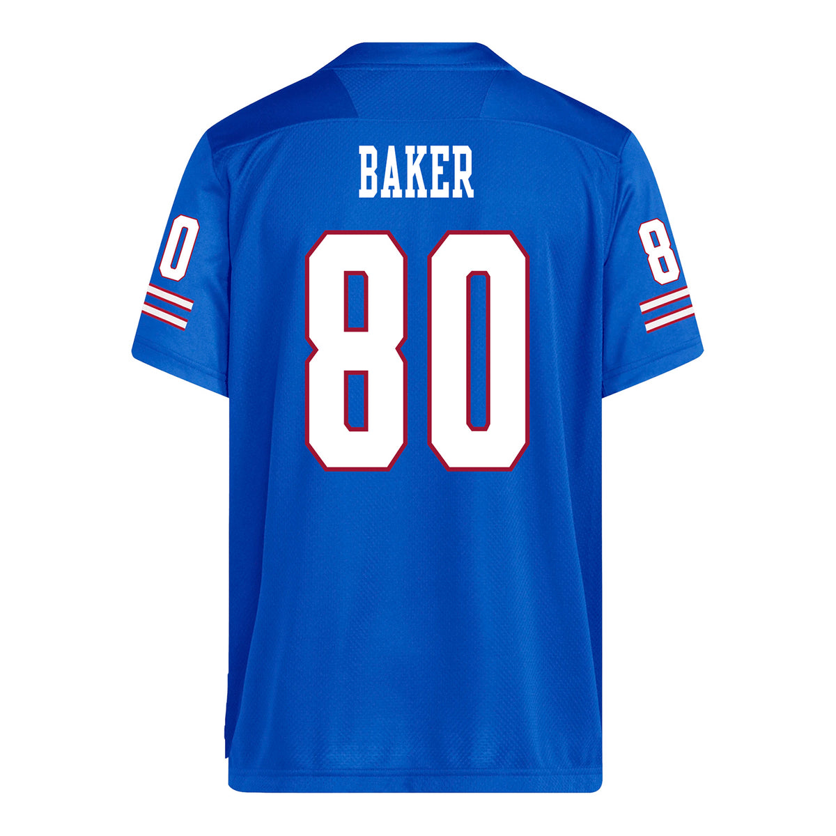 Kansas Jayhawks Adidas Football Student Athlete #80 Griffin Baker Football Jersey