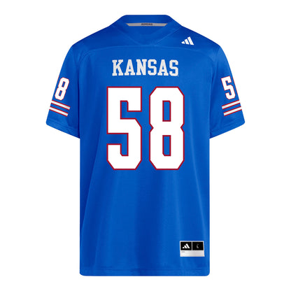 Kansas Jayhawks Adidas Football Student Athlete #58 Marco Mohajir Football Jersey