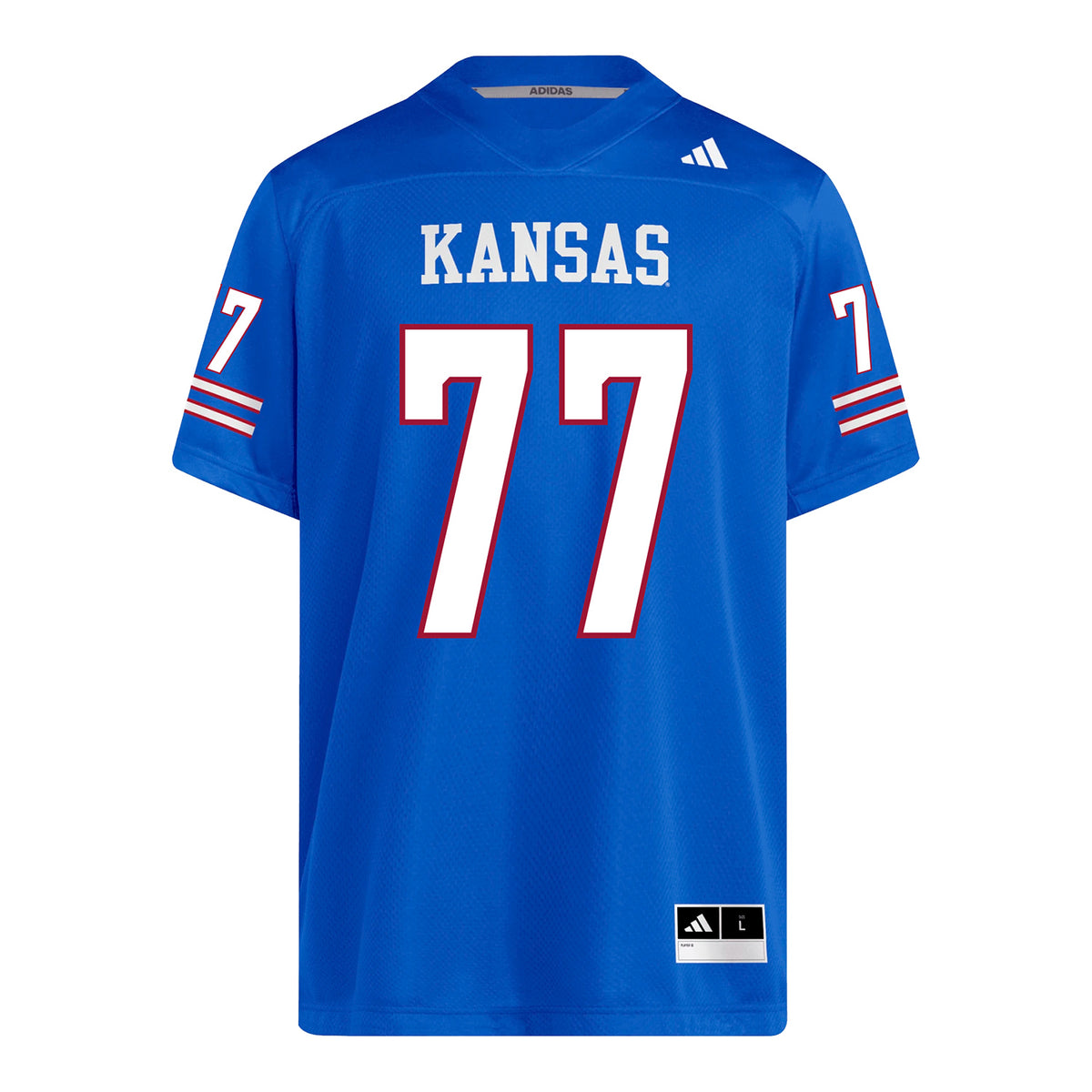 Kansas Jayhawks Adidas Football Student Athlete #77 Malachi Mills Football Jersey